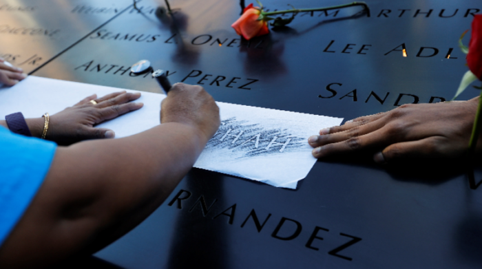 Memoria a los fallecidos del 11-S en 2001. Foto: EFE