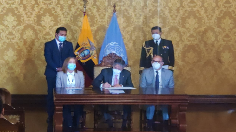 El documento se firmó este lunes 13 de septiembre del 2021, con la presencia del presidente de la República, Guillermo Lasso.