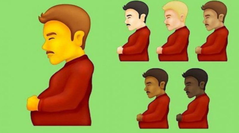 Entre los emojis, destacan dos, por su carácter inclusivo. Se trata de la imagen de un hombre embarazado y de una persona embarazada, sin marca de género. Foto: Captura de pantalla