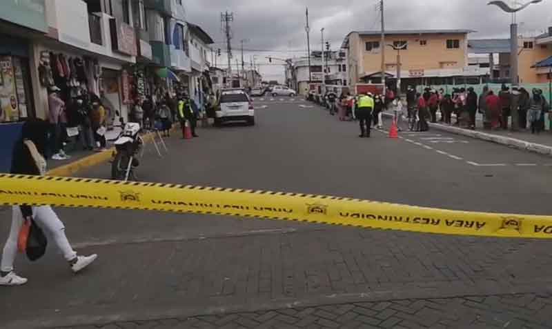 El asesinato ocurrió en los alrededores de la Plaza Sucre del cantón Pujilí, en la provincia de Cotopaxi. Foto: cortesía