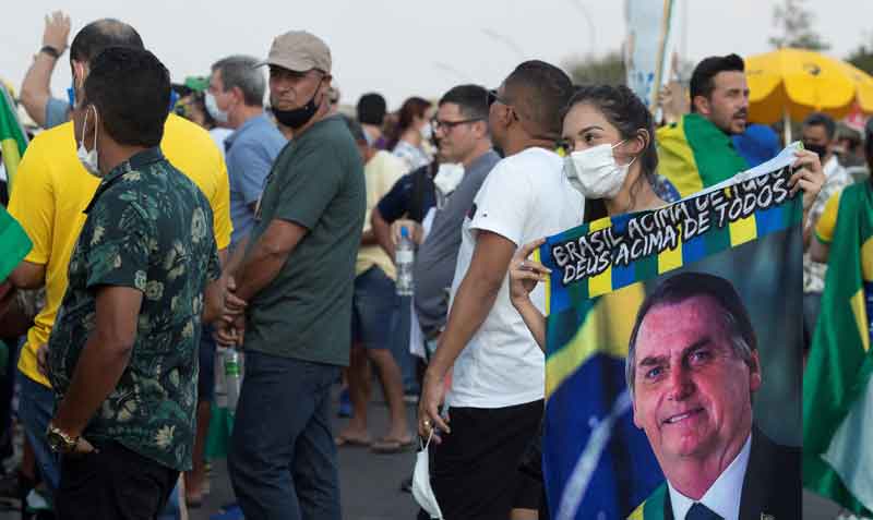 El presidente Jair Bolsonaro y la ultraderecha convocaron para el 7 de septiembre a manifestaciones por la "libertad". Foto: EFE
