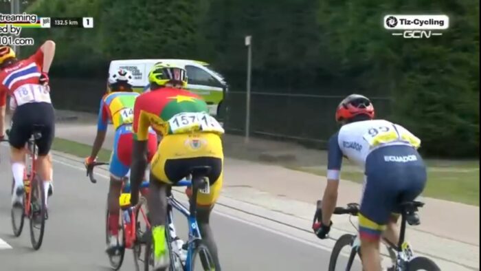 Ecuador compite en el Mundial de Ciclismo. Foto: Captura de pantalla