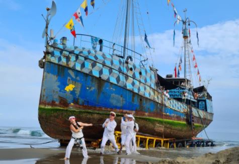 El navío será escenario para atraer a turistas y gestores culturales. Foto: Cortesía Municipio de Manta
