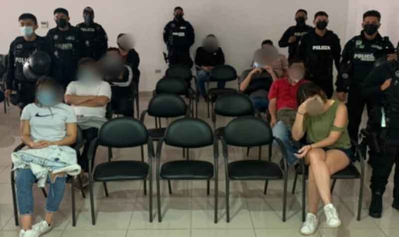 Las audiencias de formulación cargos se realizaron la madrugada de este 1 de septiembre del 2021, en la Unidad Judicial Sur Valdivia, en Guayaquil. Foto: Fiscalía