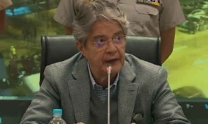 Guillermo Lasso durante la rueda de prensa este 29 de septiembre del 2021. Foto: captura