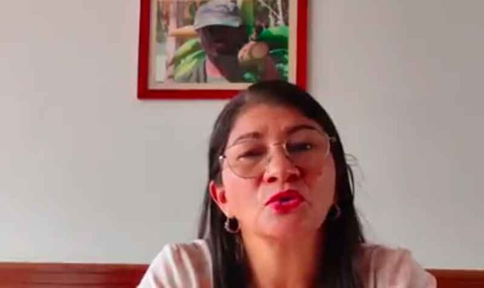 En un video, la senadora Sandra Ramírez ofreció disculpas por sus "desafortunadas declaraciones". Foto: captura