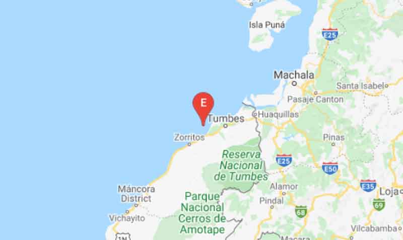 El sismo 4.23 grados se registró la tarde de este 3 de septiembre del 2021 en Huaquillas, El Oro. Foto: captura