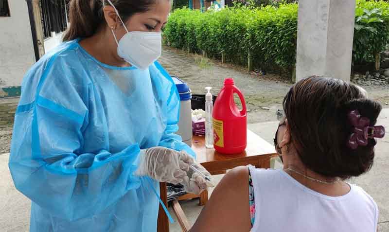 La vacunación contra el covid-19 continúa en el cantón de la provincia de Pichincha. Foto: cortesía Municipio de Puerto Quito