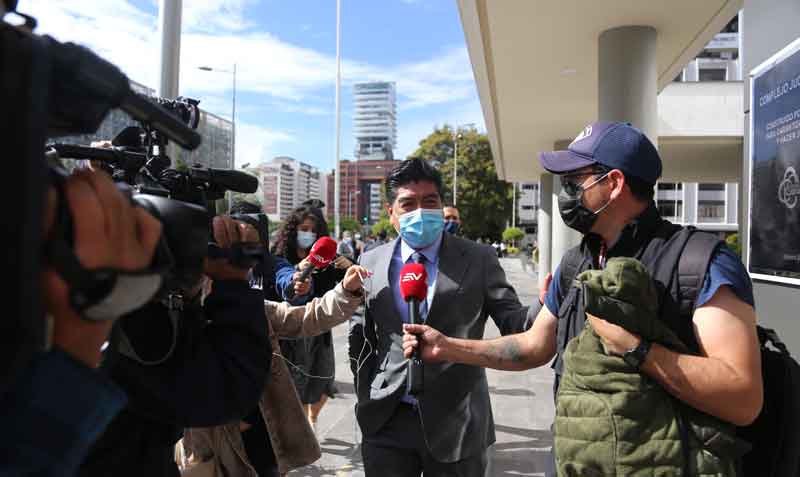 Jorge Yunda asistió el 29 de septiembre del 2021 al primer día de la audiencia de juicio en el Complejo Judicial Norte. Foto: Vicente Costales / EL COMERCIO