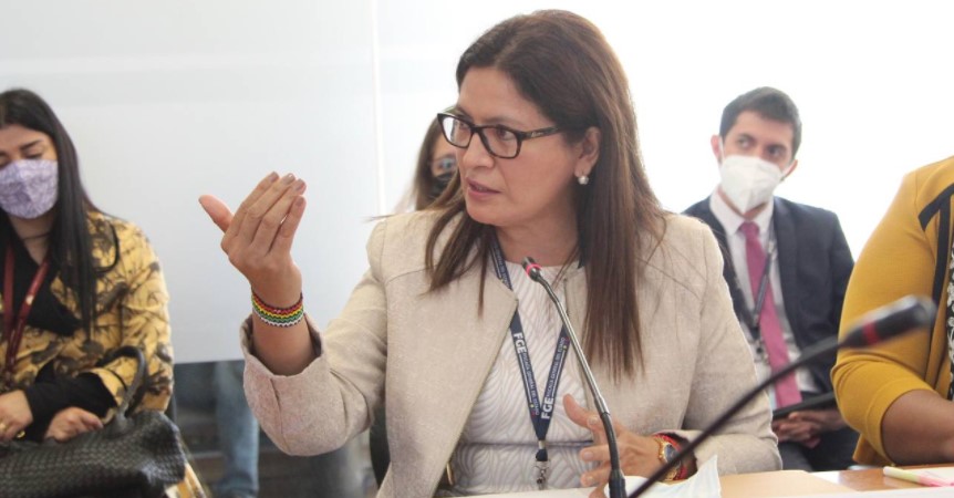 La fiscal del Guayas, Yanina Villagómez, habló de la investigación en torno al caso de violación, agresión y tortura de dos niños en el cantón Naranjal, en Guayas. Foto: Twitter Asamblea Nacional