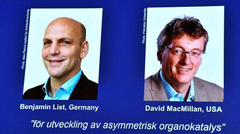 La Academia Sueca de Ciencias anunció el 6 de octubre del 2021 que los científicos David W.C. MacMillan y Benjamin List son los ganadores del Premio Nobel de Química. Foto: EFE