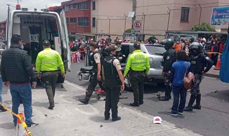 El sábado 16 de octubre del 2021, en el Beaterio (sur de Quito), un hombre recibió un disparo en la cabeza. Foto: cortesía