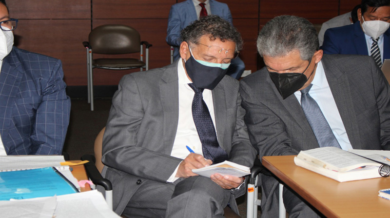 El excontralor Pablo Celi (izquierda) acudió a una audiencia de este caso que se realizó el pasado 21 de septiembre en la Corte Nacional. Foto: Cortesía Corte Nacional