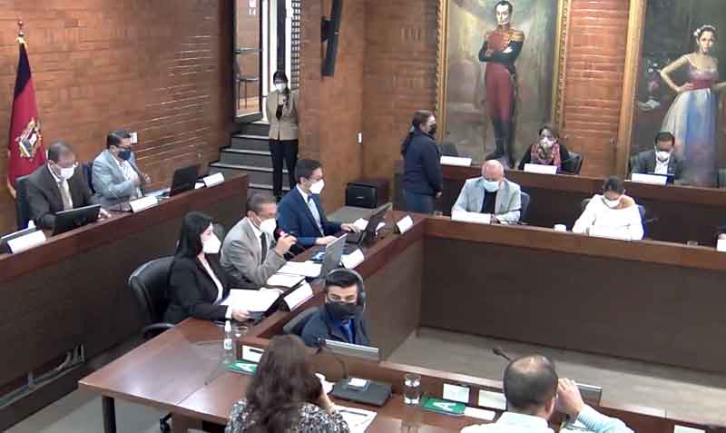 El Concejo Metropolitano de Quito durante la sesión de este 14 de octubre del 2021. Foto: captura