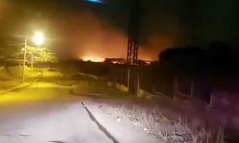 Cámaras de videovigilancia registraron el incendio a las 18:30 de este 2 de octubre. Foto: captura