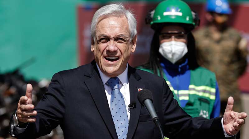 El presidente Piñera anunció el leve incremento en las pensiones. Foto: EFE