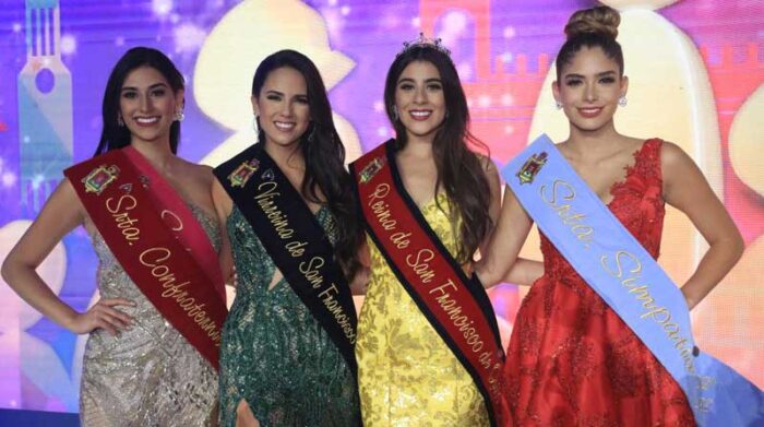 Estefanía Álvarez Gordillo ganó esta noche el concurso de Reina de Quito 2021-2022. Foto: Diego Pallero / EL COMERCIO