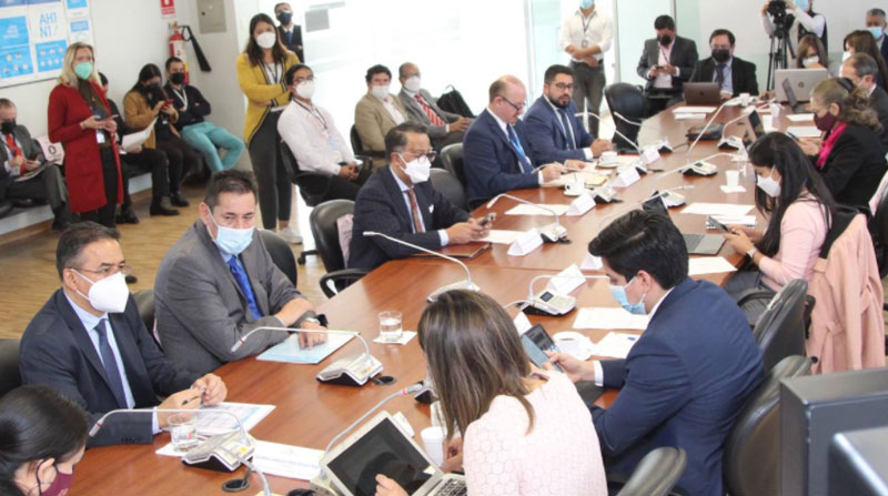 La Comisión de Régimen Económico convocó a distintos funcionarios para analizar la Proforma 2022. Foto: Twitter Asamblea Nacional