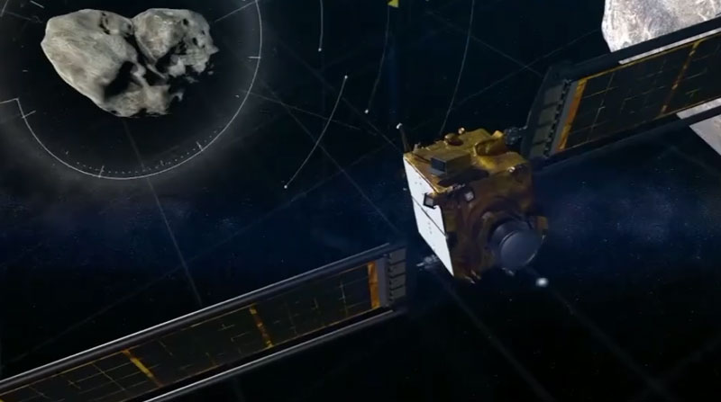 La NASA emprendió la misión Dart, en defensa del planeta, que busca desviar a un meteorito de su órbita para probar que se puede aplicar ese método en posibles asteroides que supongan riesgo para la Tierra. Foto: NASA
