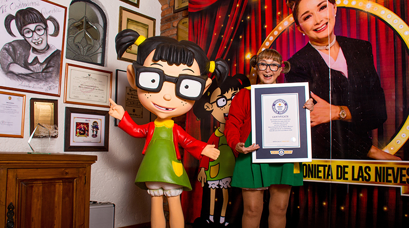La actriz mexicana María Antonieta de las Nieves entró en los Guinness World Records por la longevidad de su personaje infantil La Chilindrina. Foto; EFE