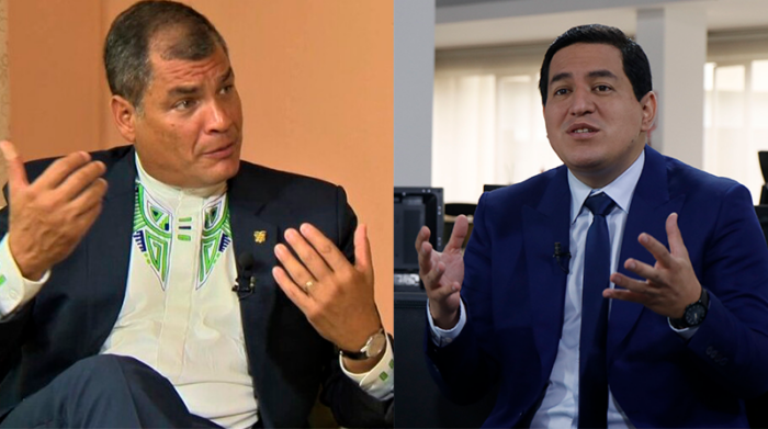 Rafael Correa y Andrés Arauz no comparecieron ante la Comisión de Fiscalización. Fotos: Panampost y Galo Paguay / EL COMERCIO