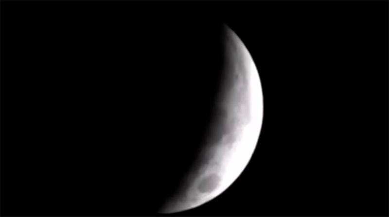 Eclipse lunar captado por cámaras del ECU 911 el pasado 26 de mayo del 2021 en Ecuador. Foto: Captura