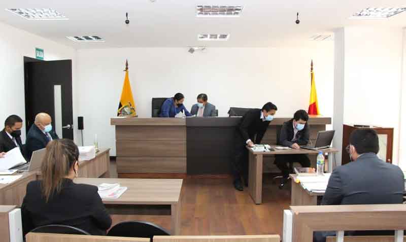 La audiencia de formulación de cargos contra la exjueza se realizó el 9 de noviembre del 2021 en la Corte Provincial de Pichincha. Foto: Corte Provincial