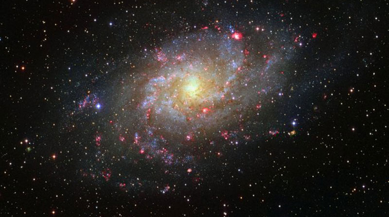 Una posible galaxia satélite de M33, una galaxia vecina, fue hallada durante un estudio. Foto: Twitter IAA_CSIC
