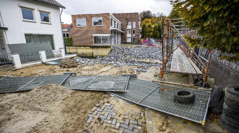El centro de Valkenburg, Holanda, el 2 de noviembre del 2021, meses después de una fuerte inundación. Las inundaciones en Limburgo el verano pasado causaron muchos daños. Foto: EFE