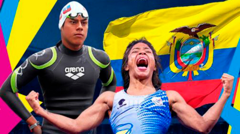 David Farinango y Lucía Yépez fueron los abanderados ecuatorianos para los Juegos Panamericanos. Foto: Captura de pantalla