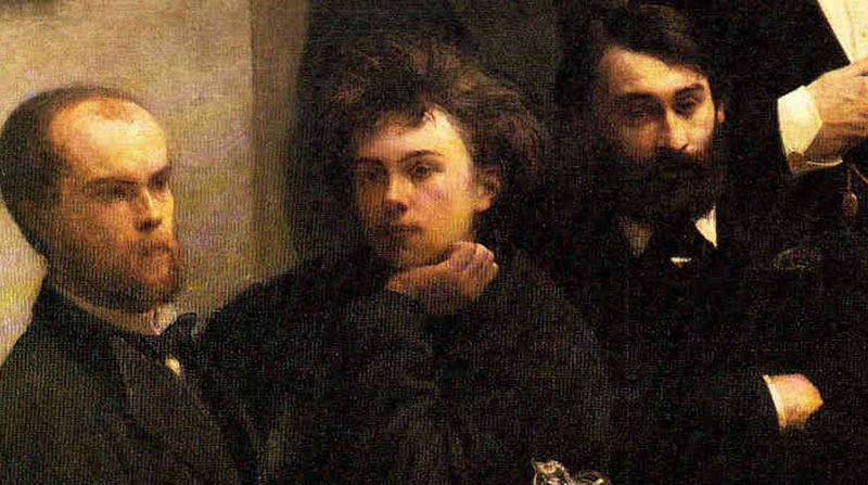 Paul Verlaine (i) y Arthur Rimbaud, los dos poetas malditos, fueron amantes. Detalle del cuadro de H. Fantin-Latour, en Louvre. Foto: Archivo