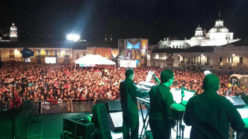 Imagen de archivo del pregón por las Fiestas de Quito en el año 2017. Foto: Municipio de Quito