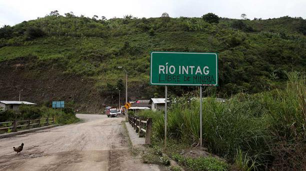 Pobladores de Íntag se oponen al proyecto minero de Llurimagua. Foto: EL COMERCIO