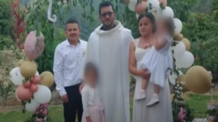 Matrimonio de Dora Guerrero y Luis Pabón junto a sus hijos. Foto: Diario El Tiempo de Colombia