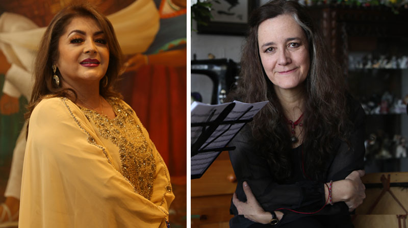 Las cantantes Paulina Tamayo y Margarita Laso participarán en el Festival del Pasillo por fiestas de Quito, este 2 de diciembre del 2021. Fotos: Archivo/ EL COMERCIO