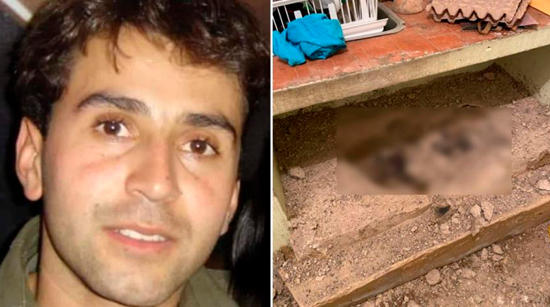 El cuerpo de Gamaliel Enrique Álvarez fue hallado en cemento. Fotos: El Tiempo Colombia