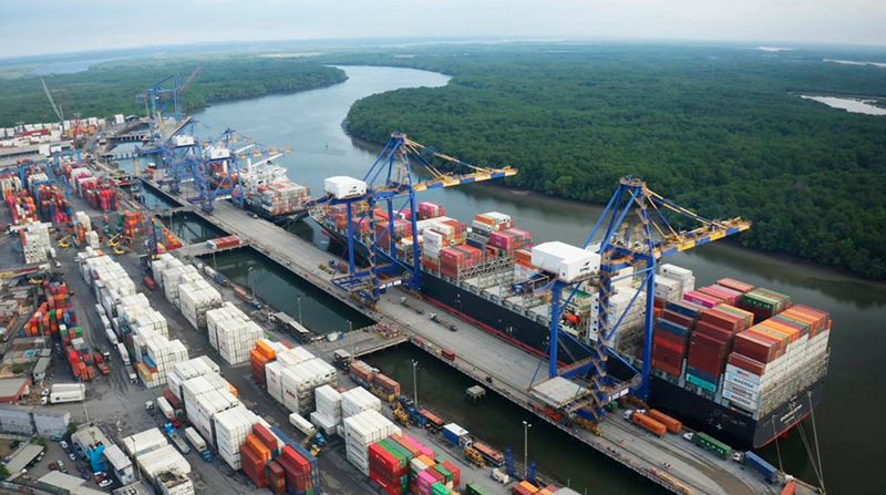 TPG es, por tercer año consecutivo, el puerto con mayor volumen operado. Foto: Cortesía Terminal Portuario de Guayaquil
