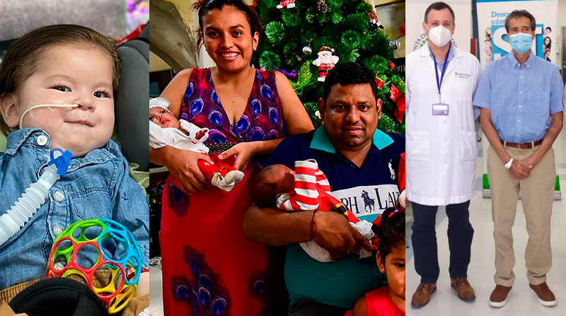 Para tres familias ecuatorianas la salud será su mejor regalo de este 2021. Fotos: EL COMERCIO y Cortesía