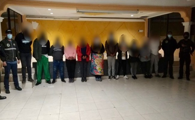 Imagen proporcionada por la Fiscalía del Ecuador que procesó a 16 personas detenidas en el operativo Turquesa III. Foto: Cortesía