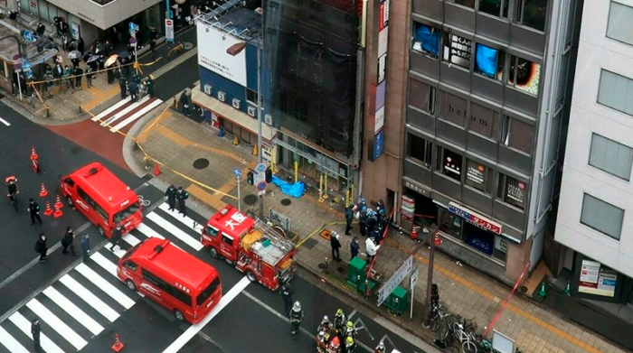 El incendio de la clínica de Osaka ocurrió el 17 de diciembre pasado. Foto: EFE
