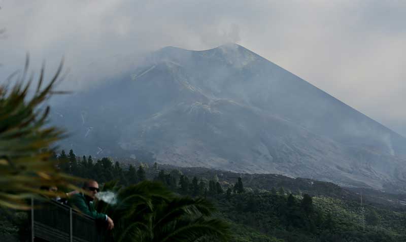 El volcán Cumbre Vieja de la isla española de La Palma comenzó su actividad el pasado 19 de septiembre del 2021. Foto: Europa Press