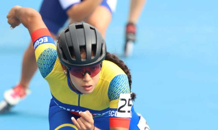 María Loreto durante una competencia en Juegos Panamericanos Júnior en Cali. Foto: Comité Olímpico Ecuatoriano