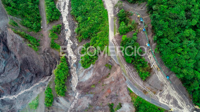 La erosión del río Coca se registra desde febrero el 2020. Foto: Patricio Terán / EL COMERCIO