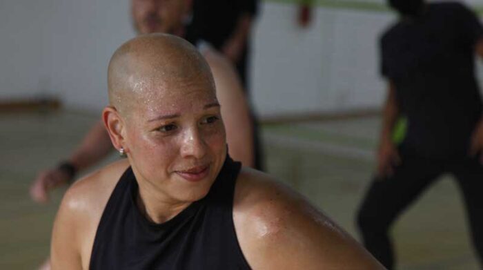 Jessica Matos, venezolana, llegó al país hace cinco años. Da clases de baile en el Metabolic Gym.