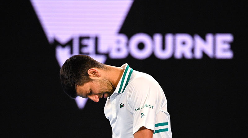 Novak Djokovic tuvo que abandonar Australia, después el Gobierno le retirara la visa. Foto: EFE