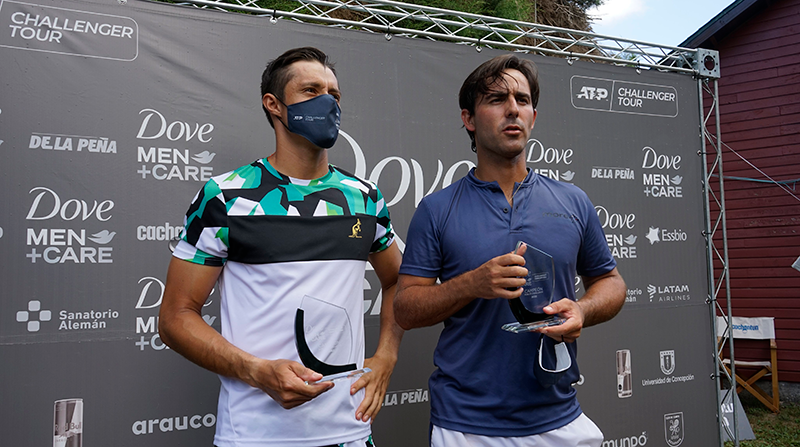 La pareja de tenis consolidó su juego con un campeonato en Chile. Foto: ChallConcepcion