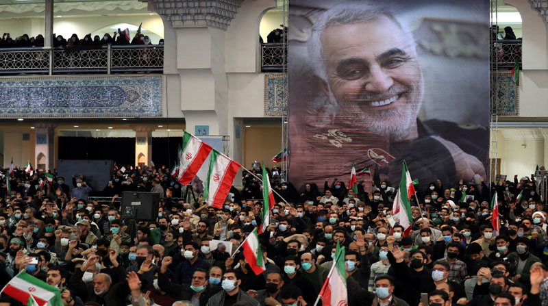 Irán sancionó a estadounidenses por la muerte de Soleimaní. Foto: EFE