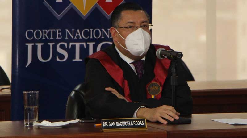 Este 2 de febrero del 2022, el presidente del alto Tribunal, Iván Saquicela, se refirió al reemplazo de María del Carmen Maldonado en la Judicatura. Foto: Cortesía / Corte Nacional