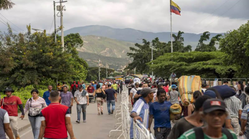Imagen de archivo de migrantes venezolanos en la frontera con Colombia, en Cúcuta. Foto: Europa Press