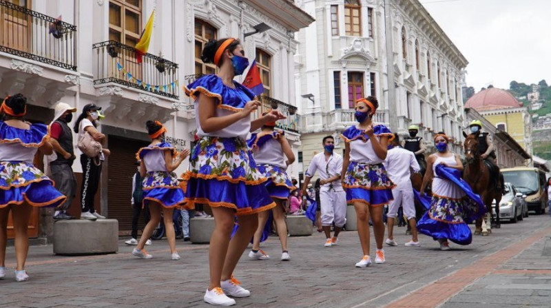 El Centro Histórico se prepara para vivir el Carnaval 2022 a través de eventos culturales y desfiles. Foto: Cortesía Quito Turismo